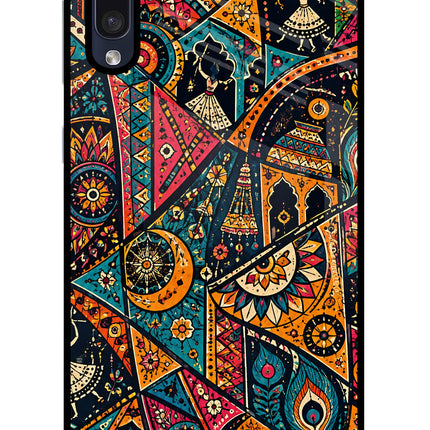 Folk Print Samsung A50/A50s/A30s Glass Case