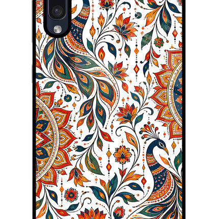 White Mayura Samsung A50/A50s/A30s Glass Case