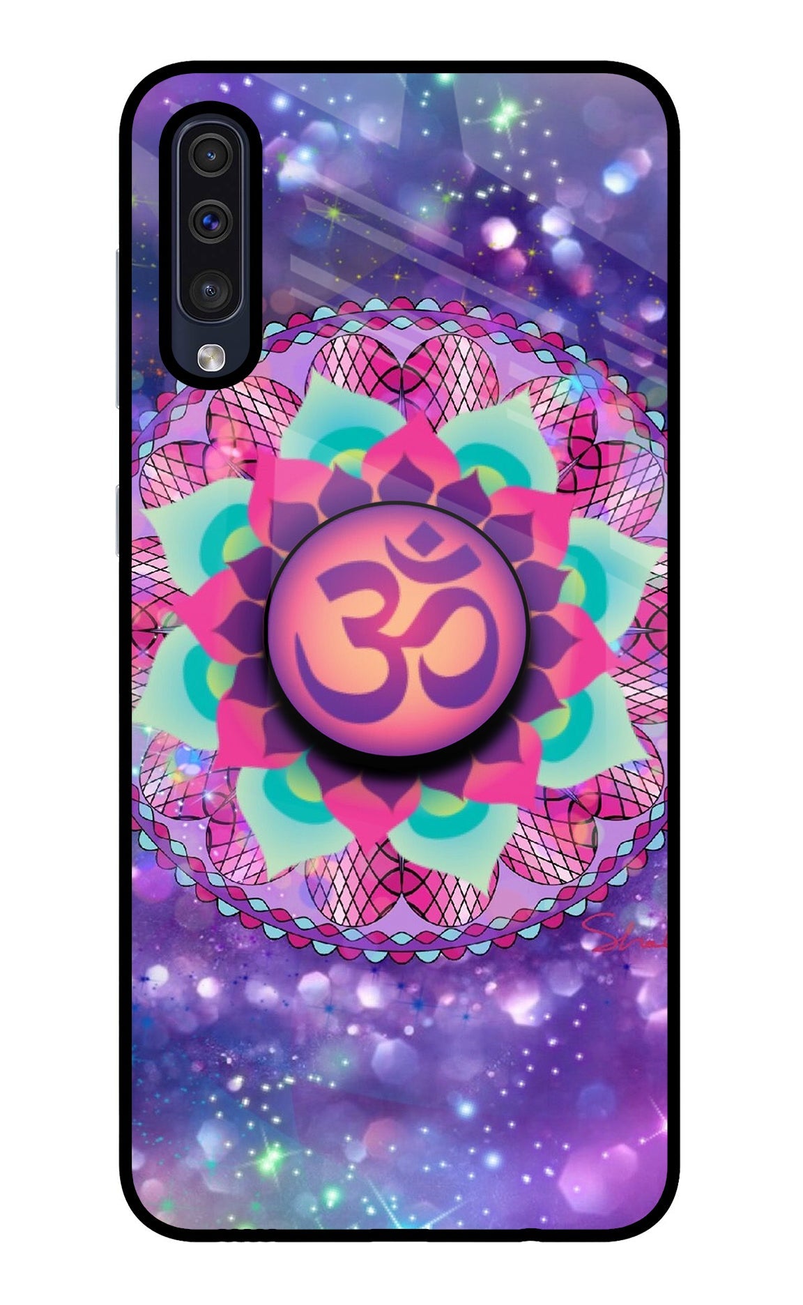 Om Purple Samsung A50/A50s/A30s Glass Case