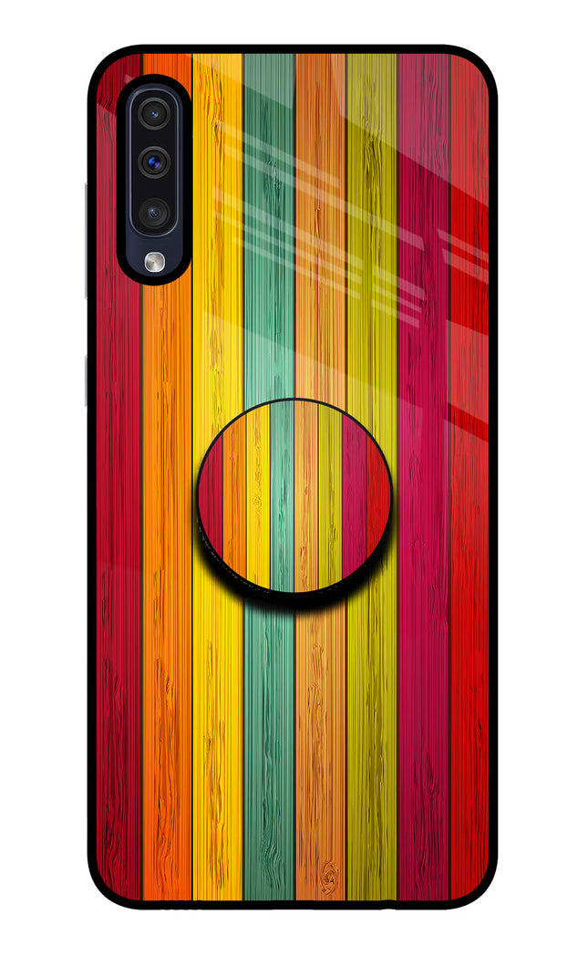 Multicolor Wooden Samsung A50/A50s/A30s Glass Case