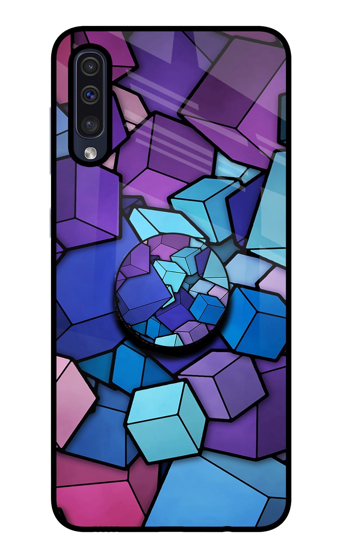 Cubic Abstract Samsung A50/A50s/A30s Glass Case