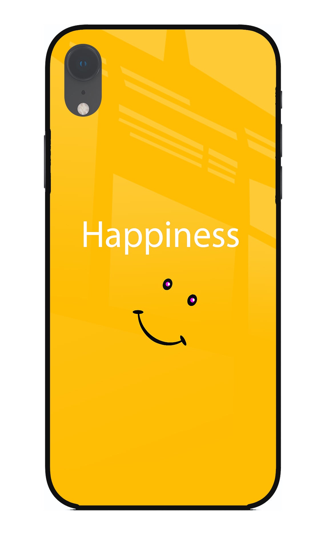 Happiness With Smiley iPhone XR Glass Case