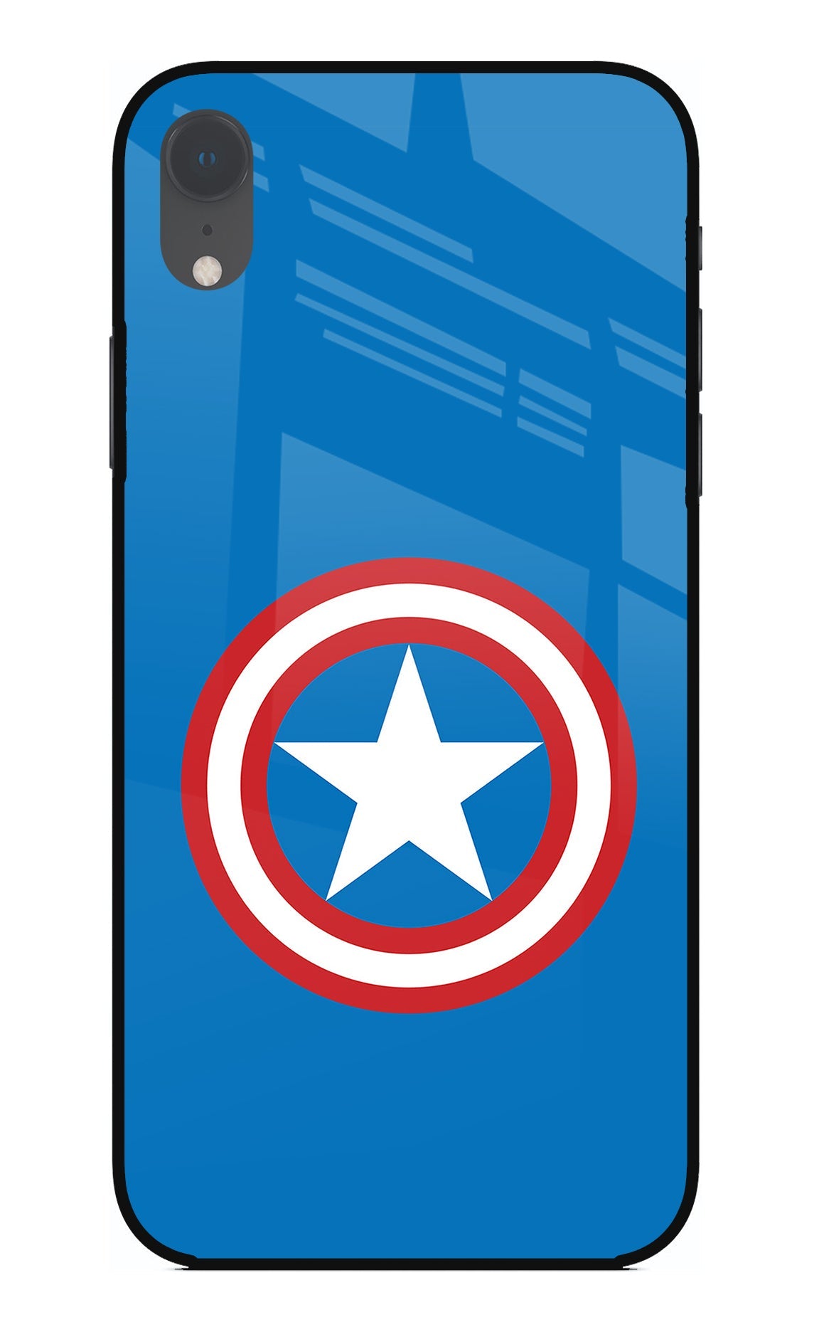 Captain America Logo iPhone XR Glass Case