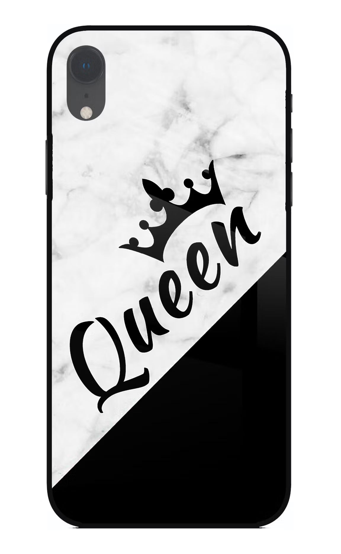 Queen iPhone XR Glass Case Back Cover by Casekaro
