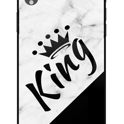 King iPhone XR Glass Case Back Cover by Casekaro