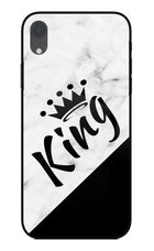 King iPhone XR Glass Case Back Cover by Casekaro