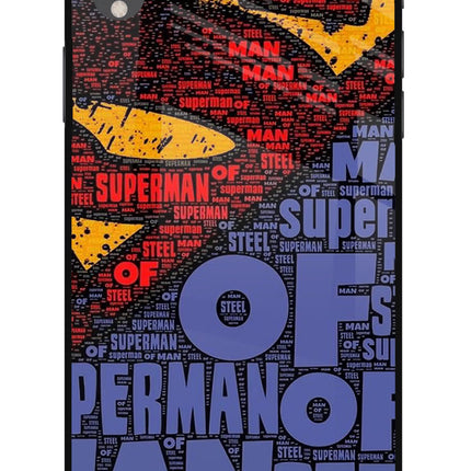 Superman iPhone XR Glass Case Back Cover by Casekaro