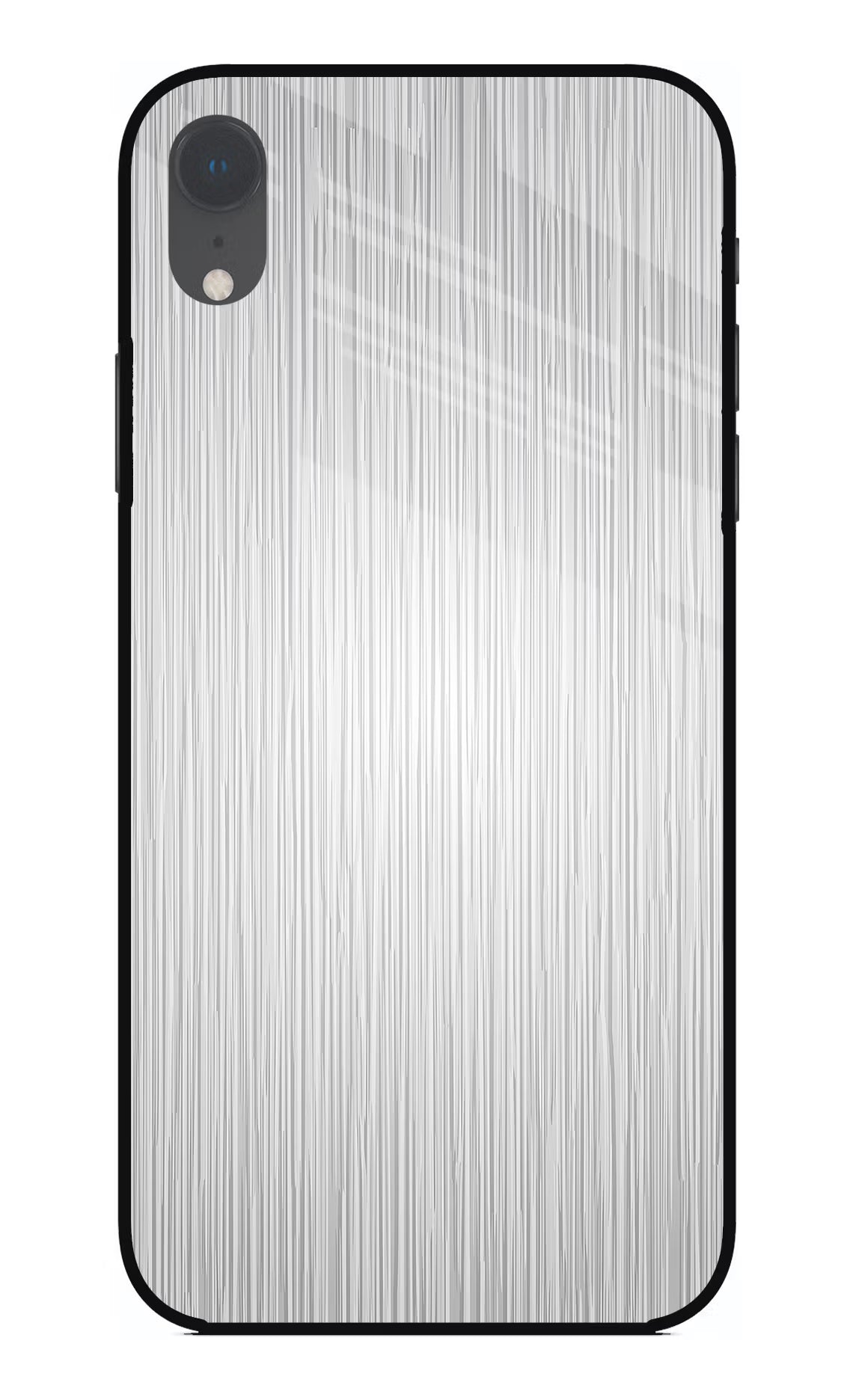 Wooden Grey Texture iPhone XR Glass Case Back Cover by Casekaro