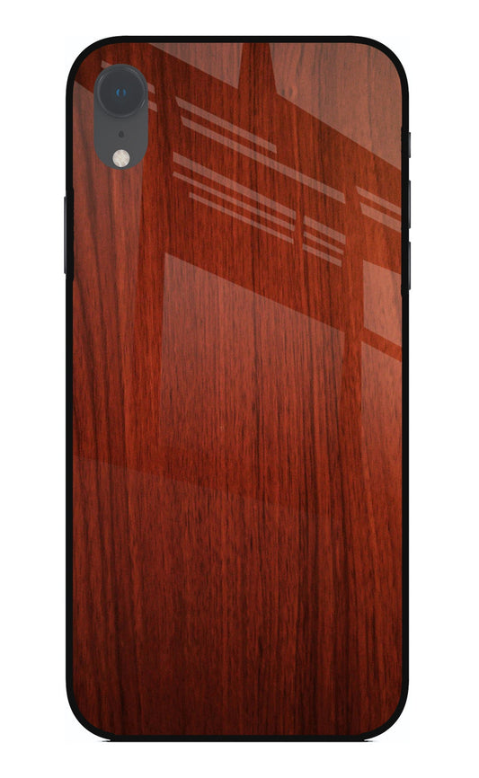Wooden Plain Pattern iPhone XR Glass Case