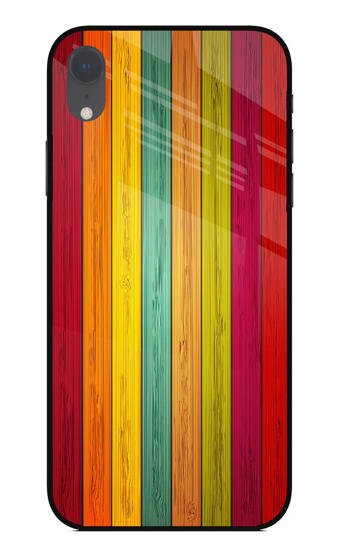 Multicolor Wooden iPhone XR Back Cover