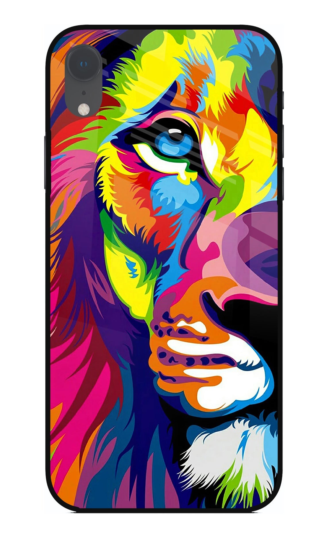 Lion Half Face iPhone XR Back Cover