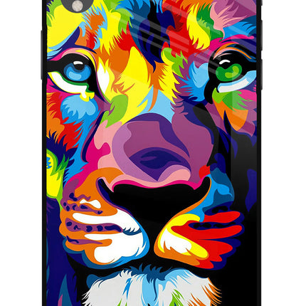 Lion iPhone XR Glass Case Back Cover by Casekaro