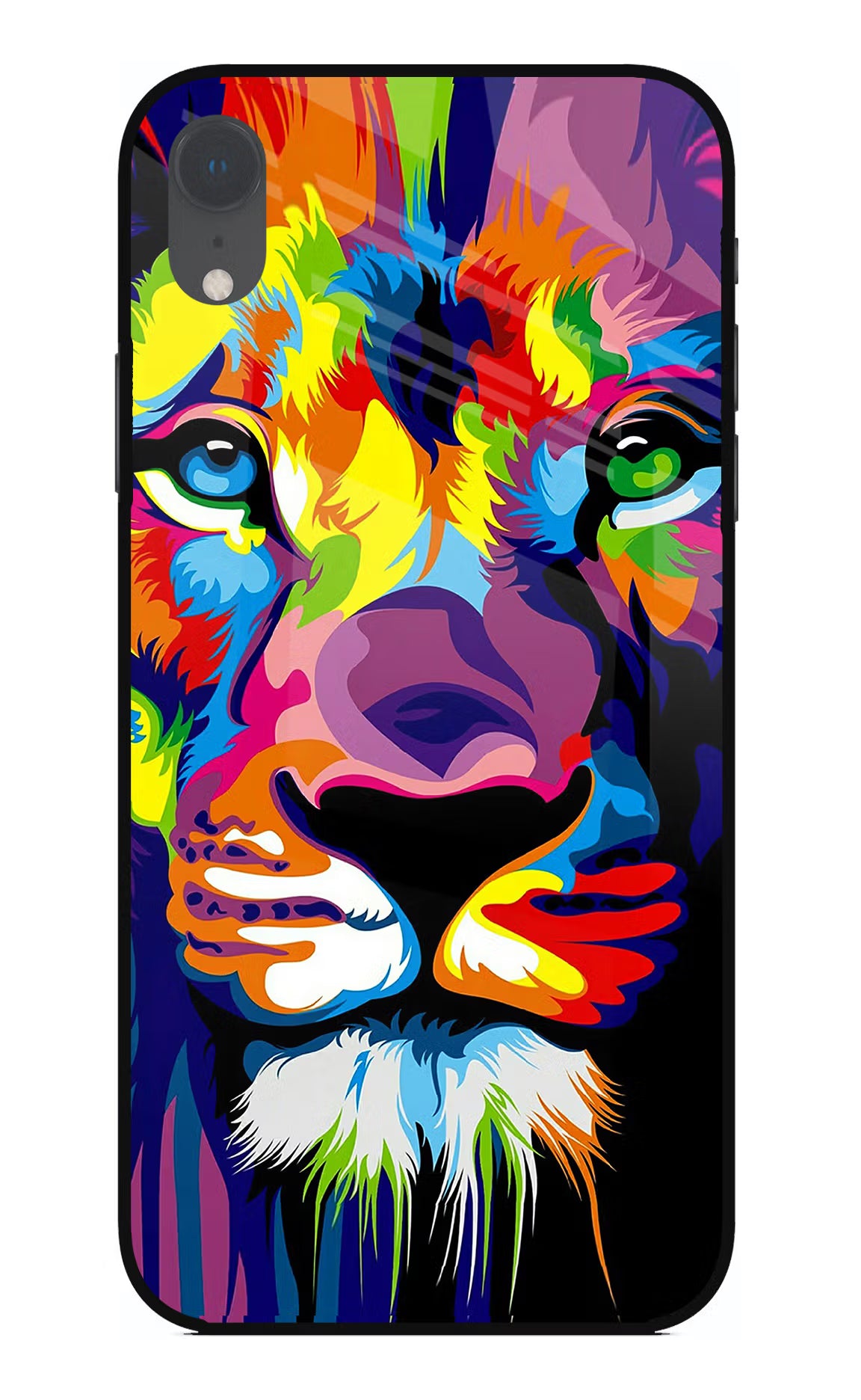 Lion iPhone XR Glass Case Back Cover by Casekaro