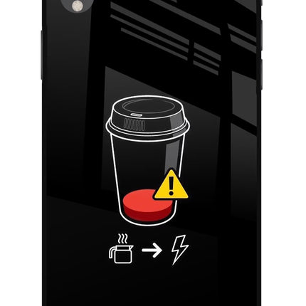 Coffee iPhone XR Glass Case Back Cover by Casekaro