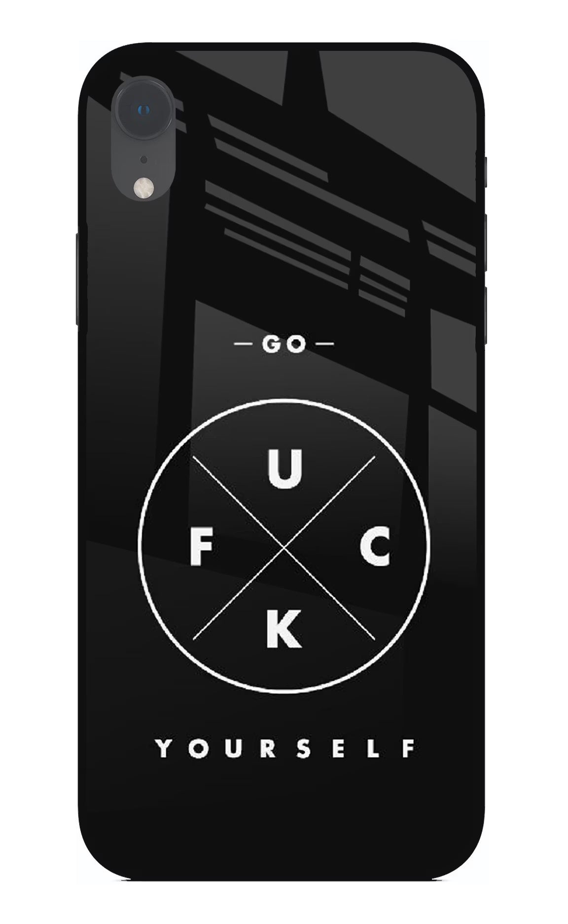 Go Fuck Yourself iPhone XR Glass Case Back Cover by Casekaro