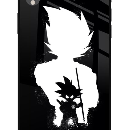 Goku Shadow iPhone XR Glass Case Back Cover by Casekaro