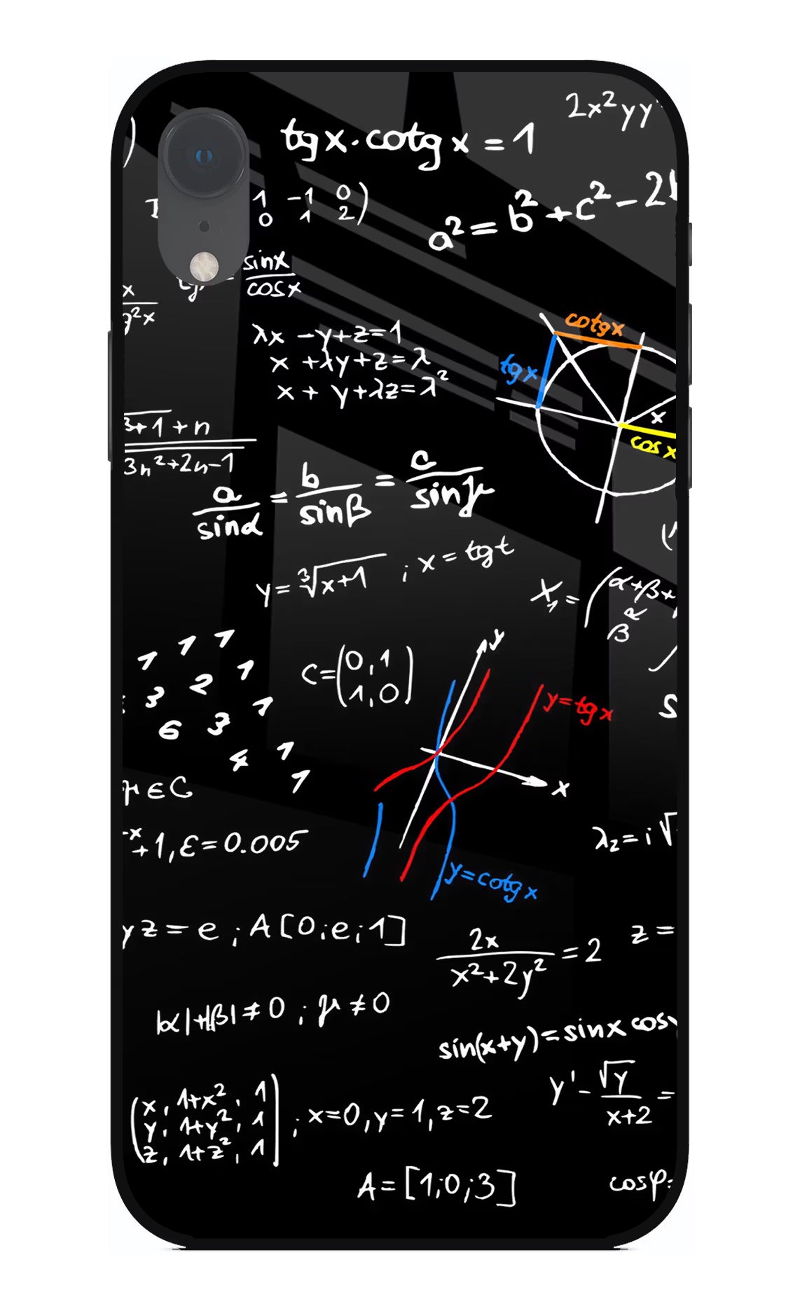 Mathematics Formula iPhone XR Glass Case Back Cover by Casekaro