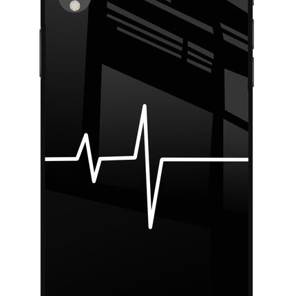 Heart Beats iPhone XR Glass Case Back Cover by Casekaro