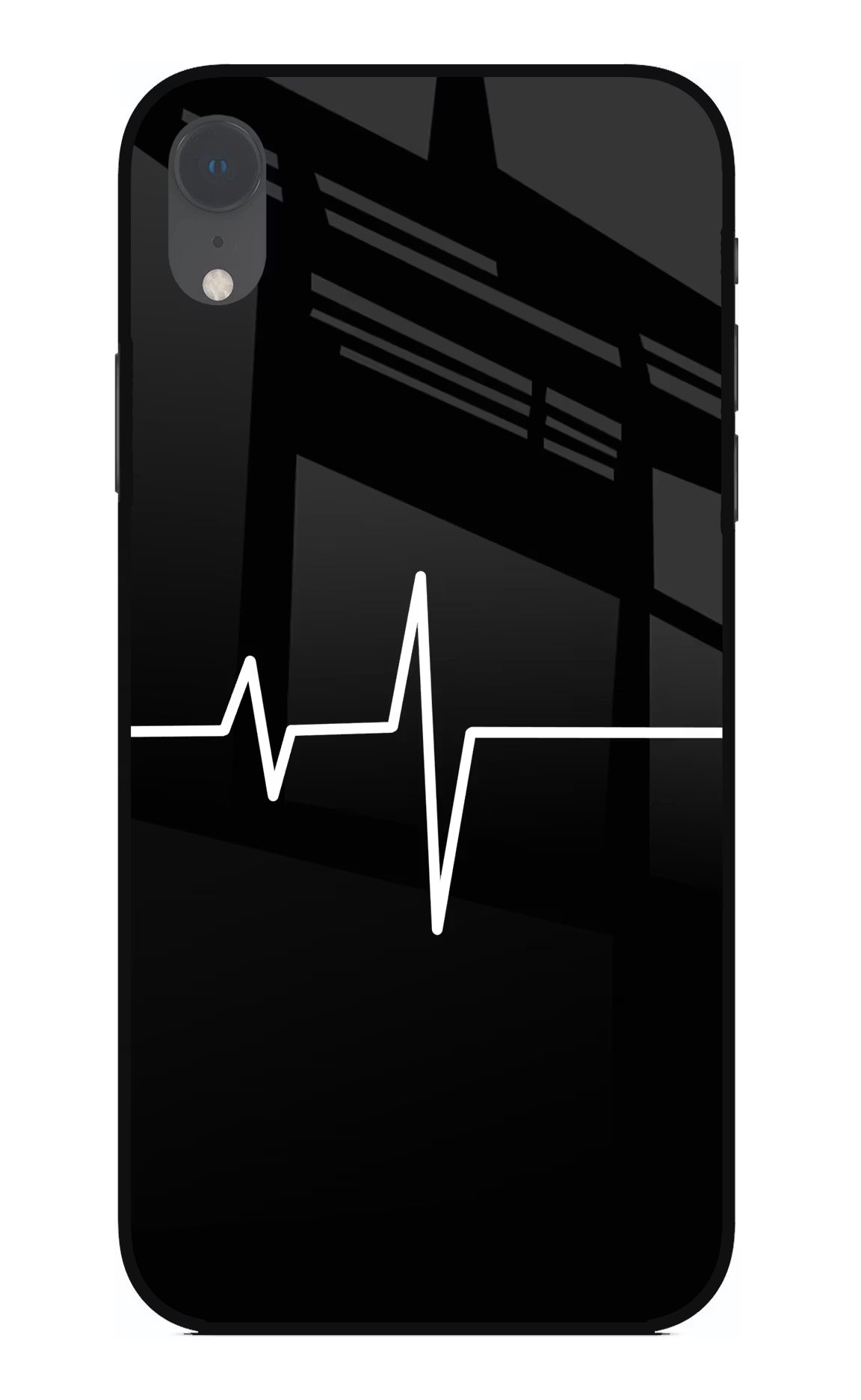 Heart Beats iPhone XR Glass Case Back Cover by Casekaro