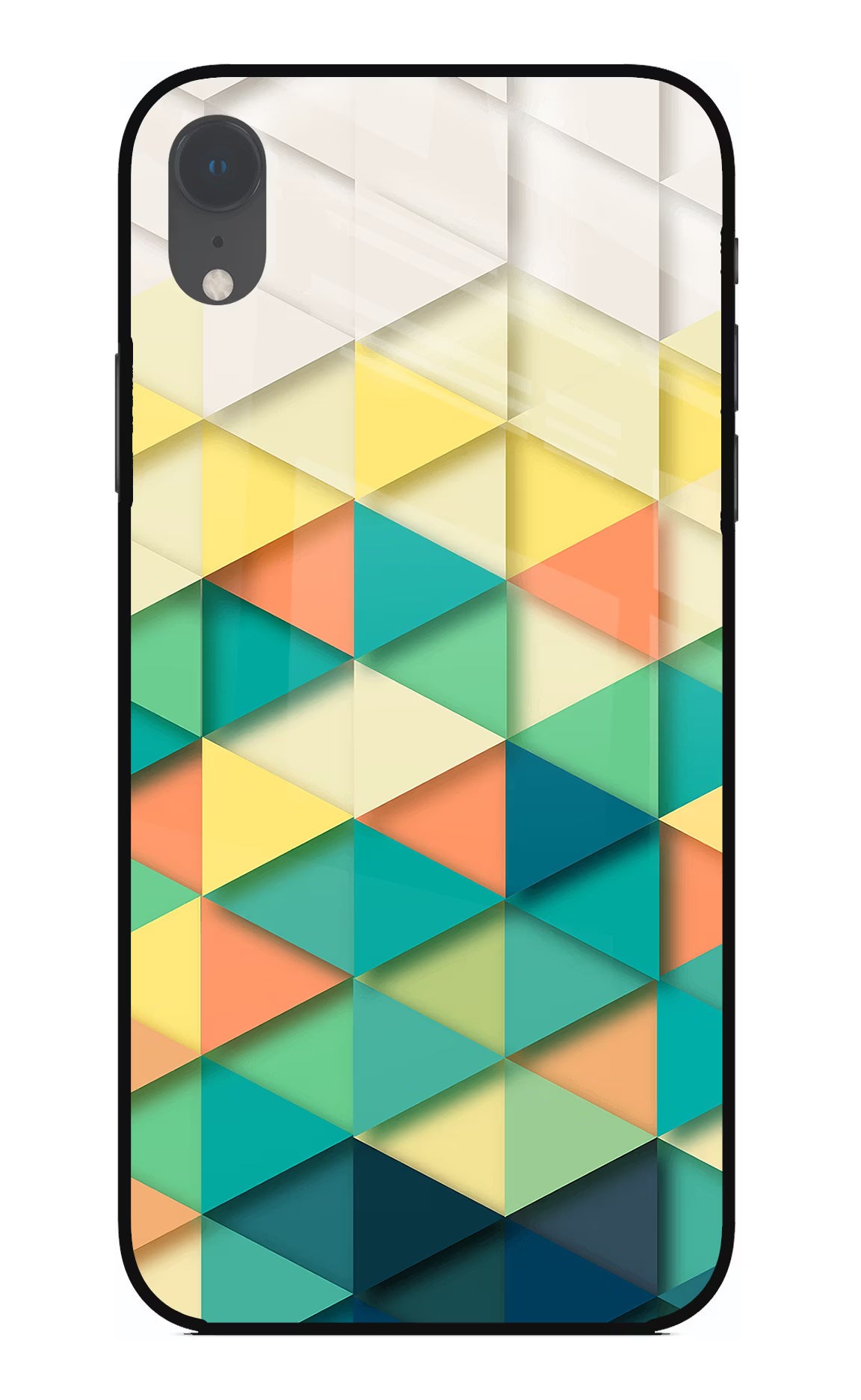 Abstract iPhone XR Glass Case Back Cover by Casekaro