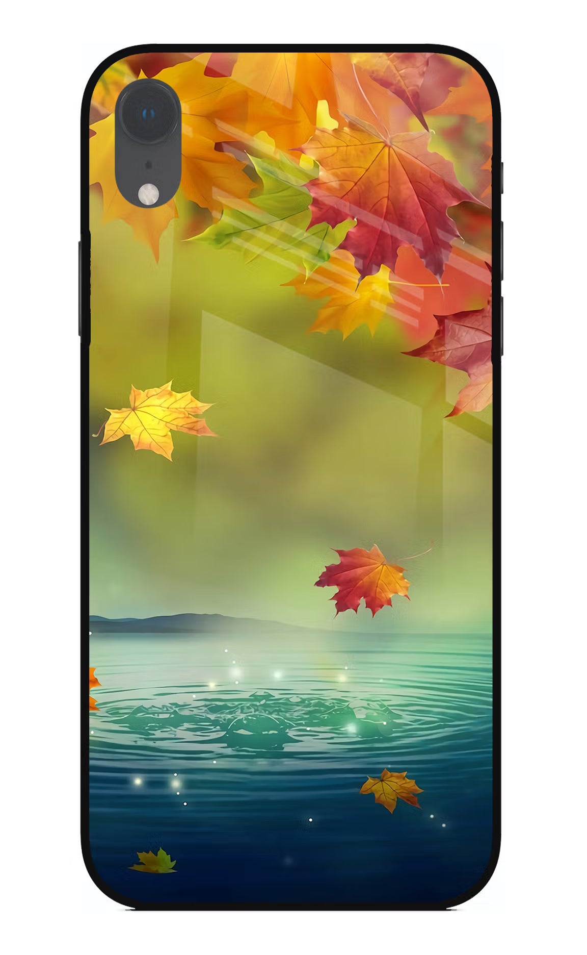 Flowers iPhone XR Glass Case Back Cover by Casekaro