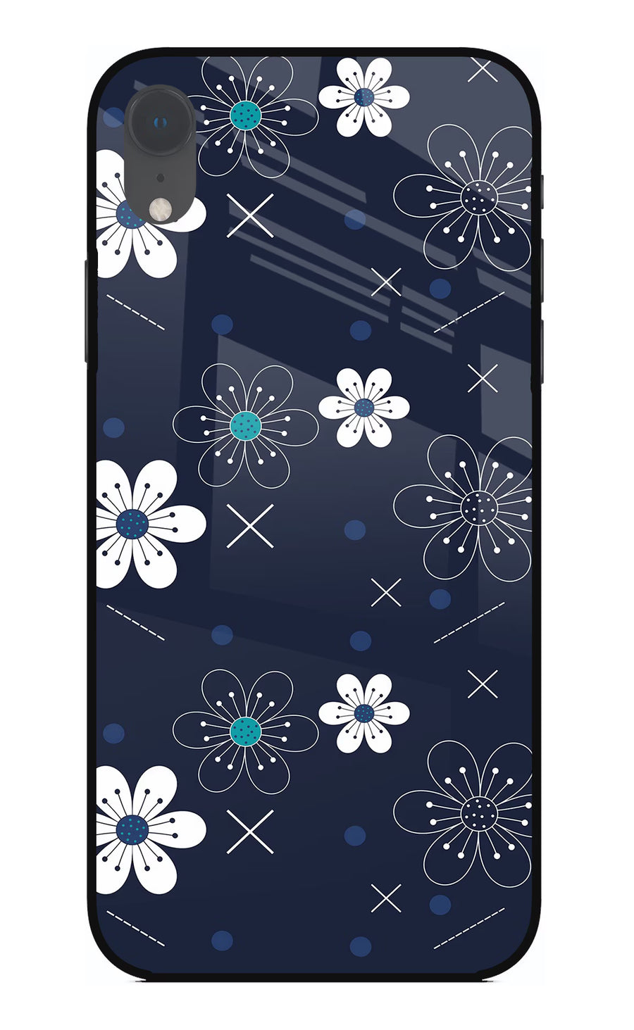 Flowers iPhone XR Back Cover, Glass case