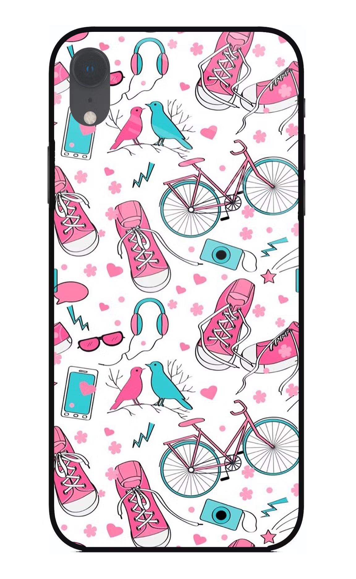 Artwork iPhone XR Glass Case Back Cover by Casekaro