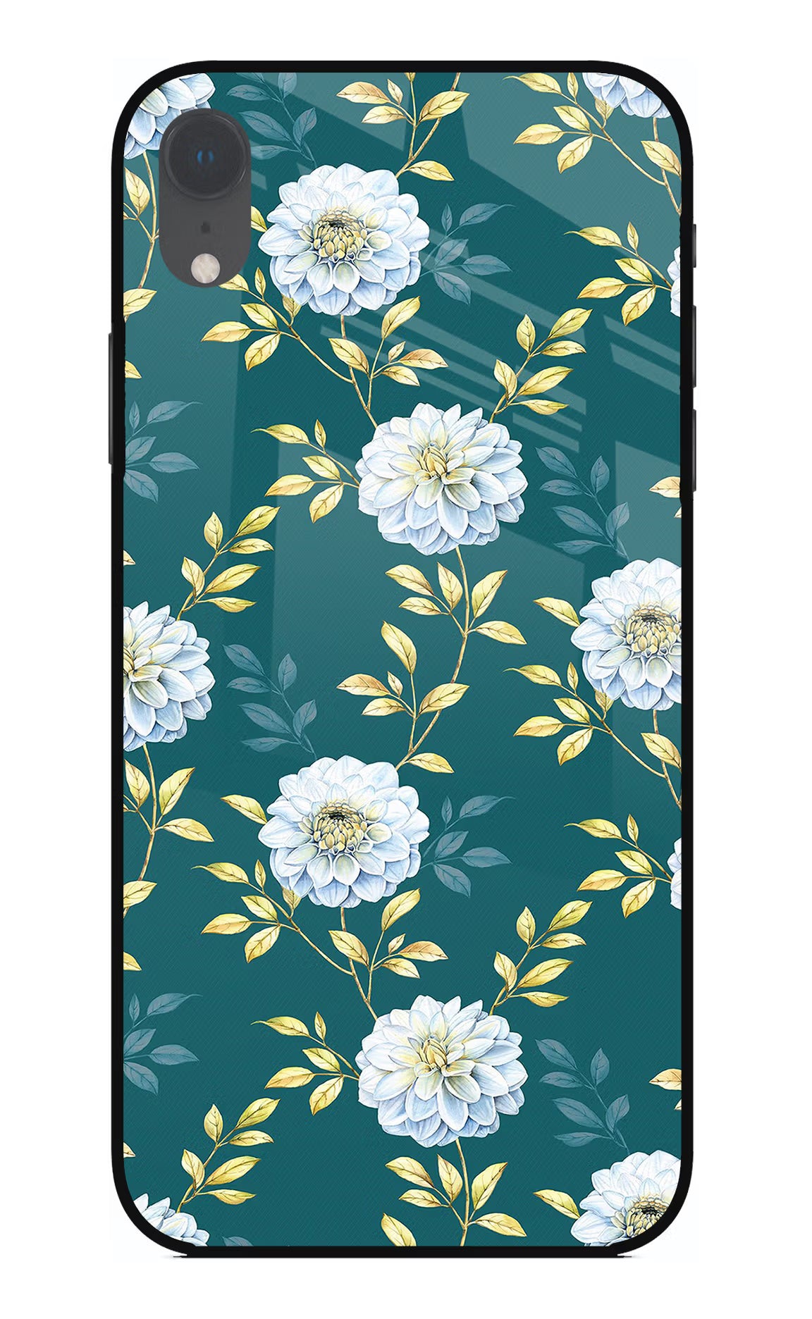 Flowers iPhone XR Glass Case Back Cover by Casekaro