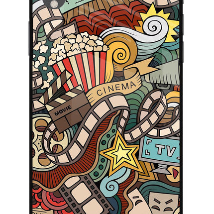 Cinema Abstract iPhone XR Glass Case Back Cover by Casekaro