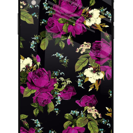 Flowers iPhone XR Glass Case Back Cover by Casekaro