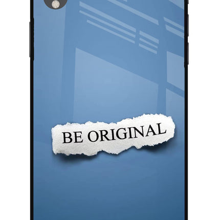 Be Original iPhone XR Glass Case Back Cover by Casekaro