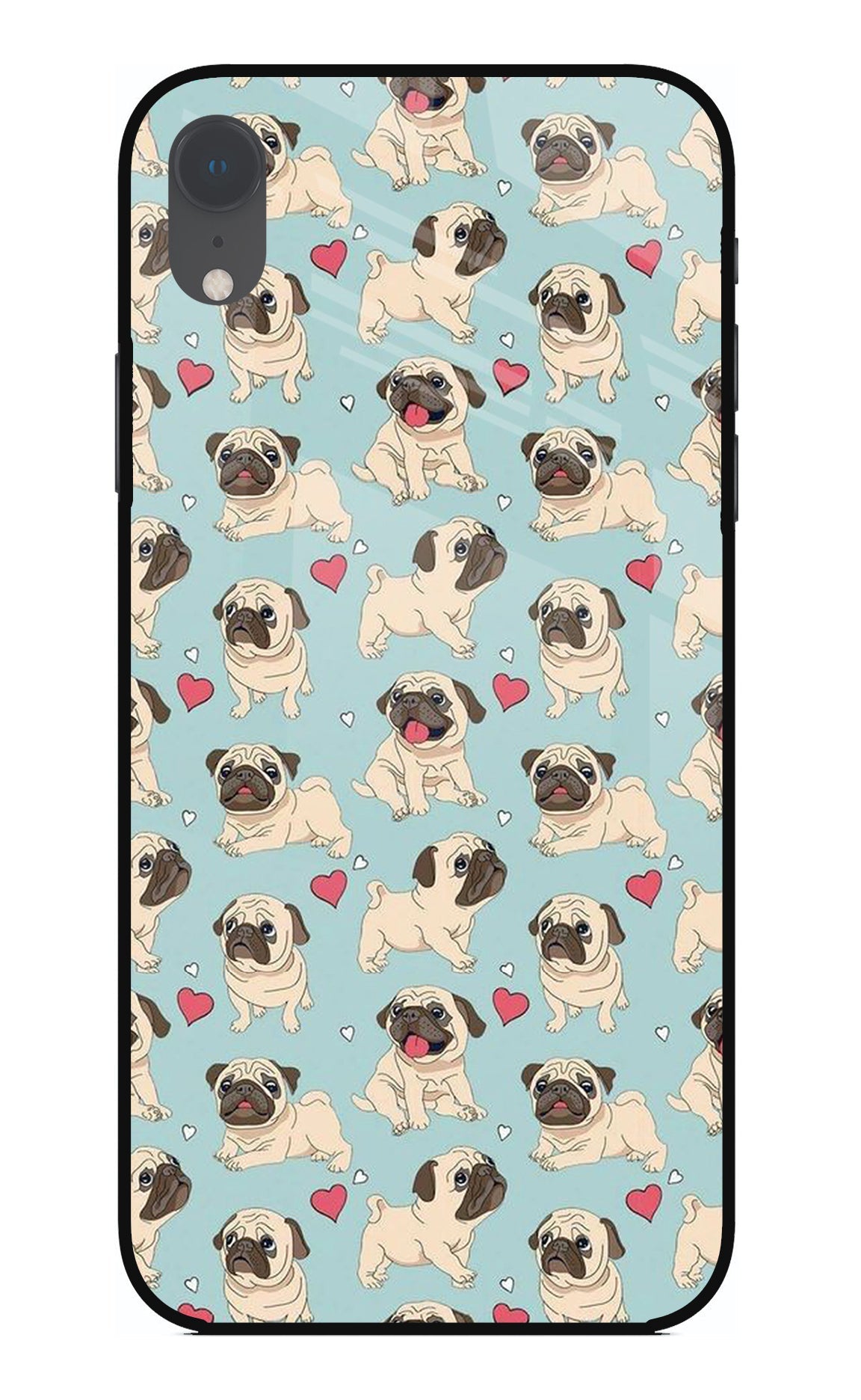 Pug Dog iPhone XR Glass Case