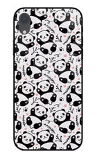 Cute Panda iPhone XR Glass Case Back Cover by Casekaro