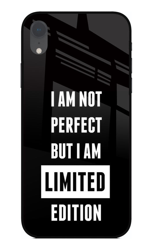 I Am Not Perfect But I Am Limited Edition iPhone XR Glass Case