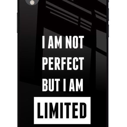 I Am Not Perfect But I Am Limited Edition iPhone XR Glass Case Back Cover by Casekaro
