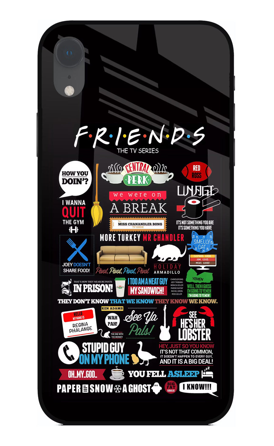 FRIENDS iPhone XR Back Cover, Glass case