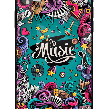 Music Graffiti iPhone XR Glass Case