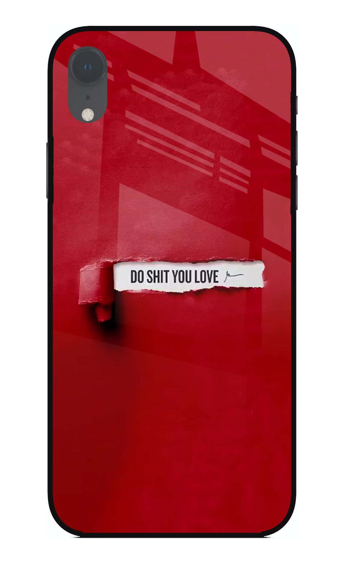 Do Shit You Love iPhone XR Glass Case Back Cover by Casekaro