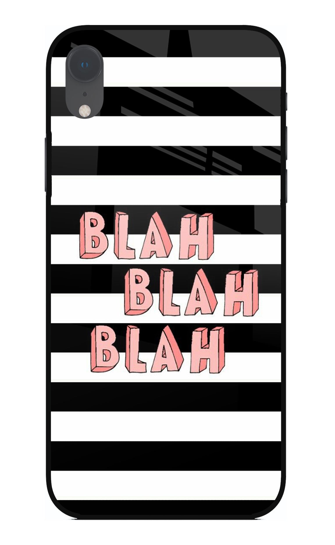 Blah Blah Blah iPhone XR Glass Case