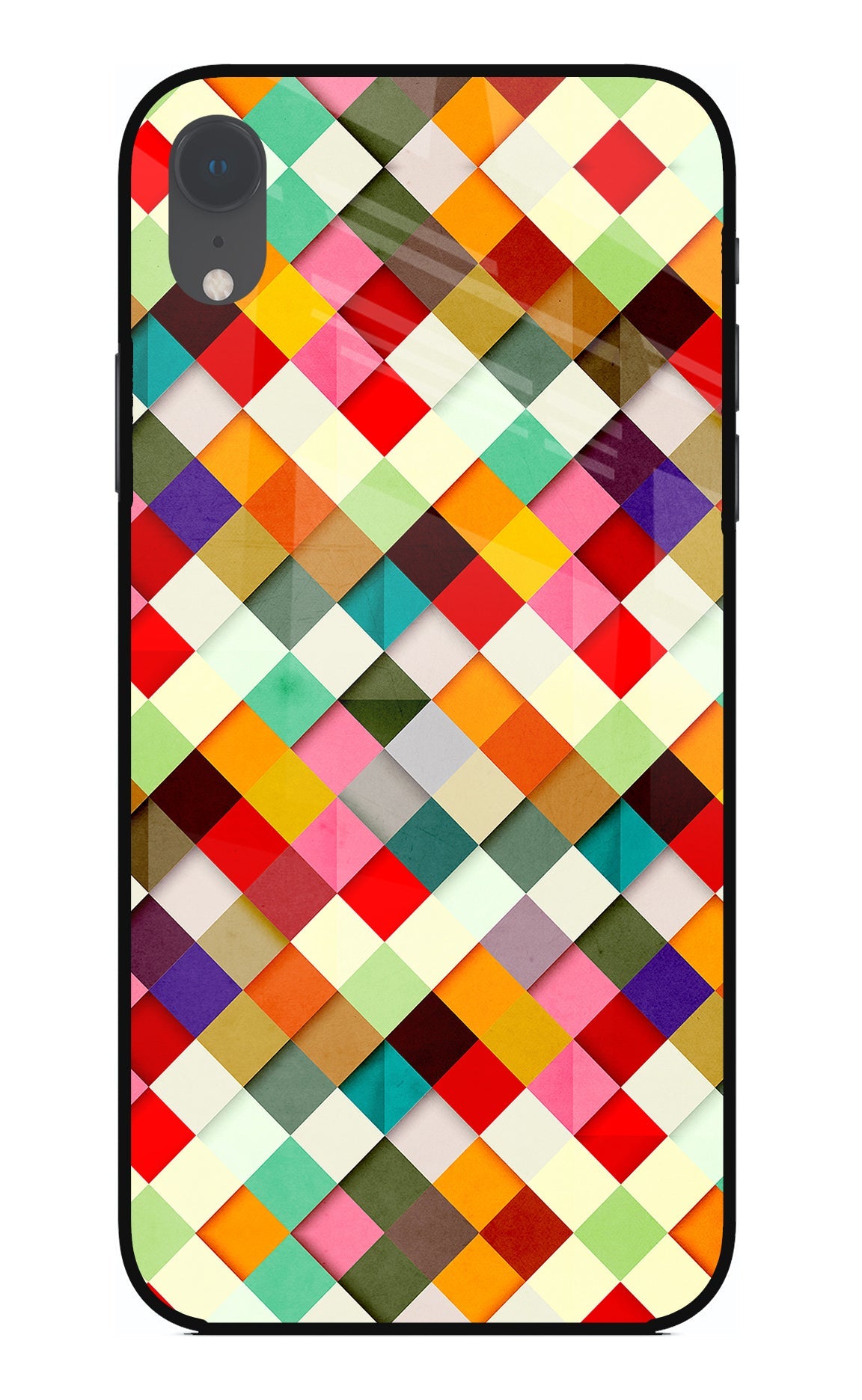 Geometric Abstract Colorful iPhone XR Back Cover