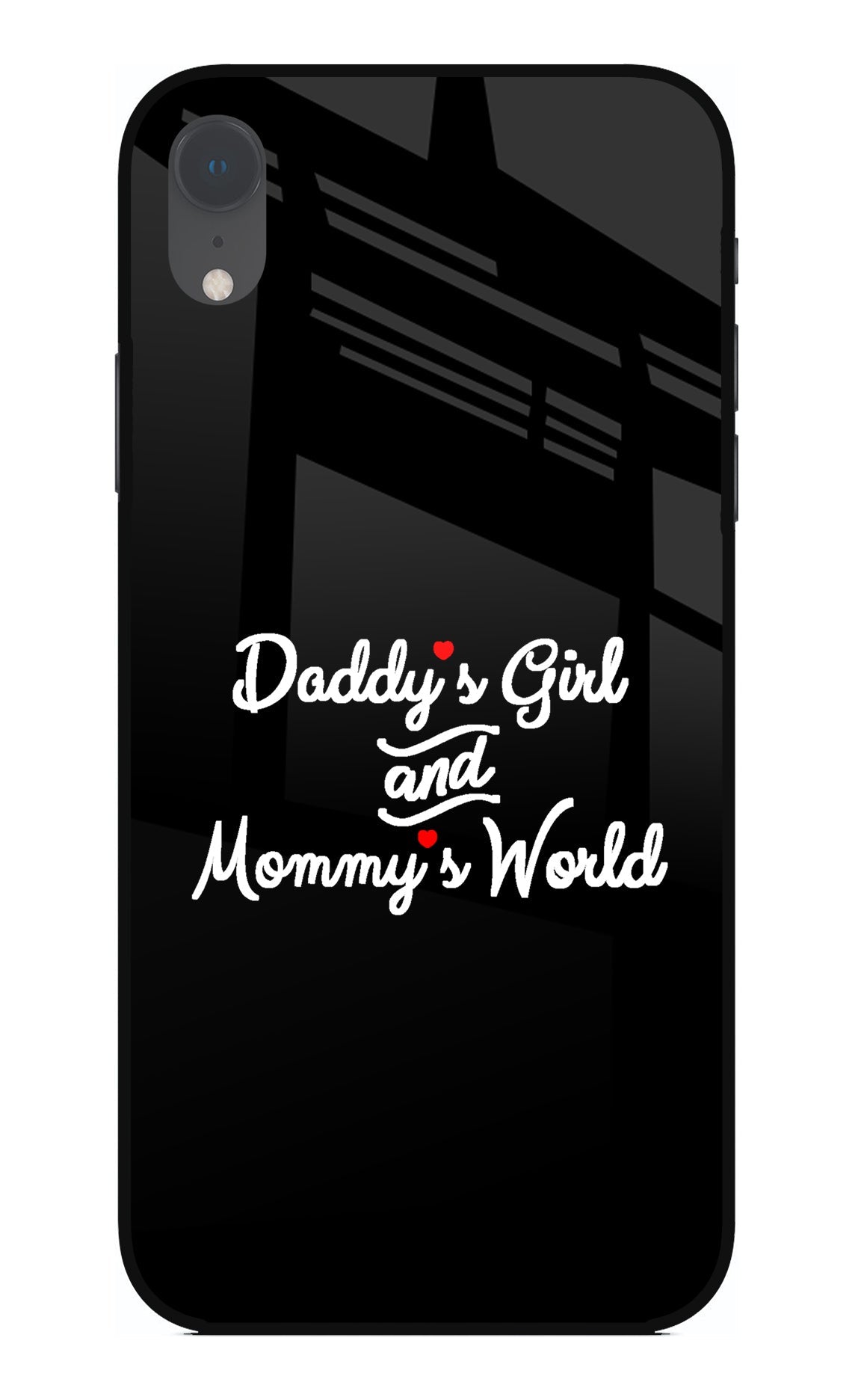 Daddy's Girl and Mommy's World iPhone XR Glass Case