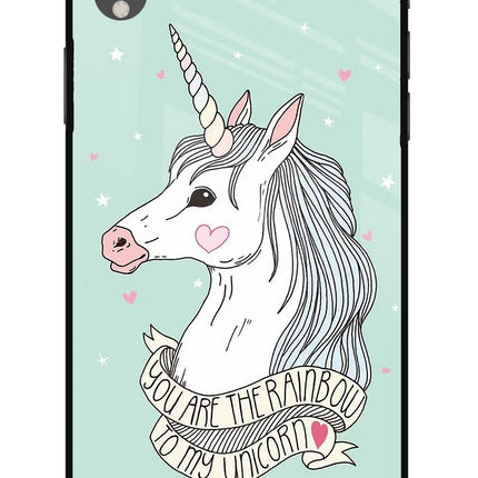 Unicorn Wallpaper iPhone XR Glass Case Back Cover by Casekaro