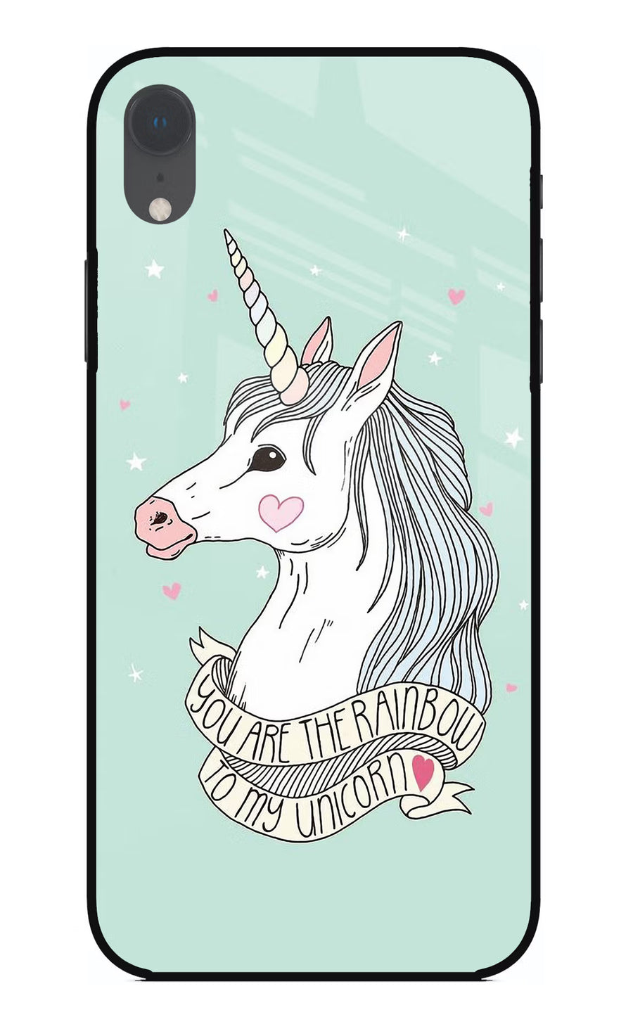 Unicorn Wallpaper iPhone XR Back Cover, Glass case