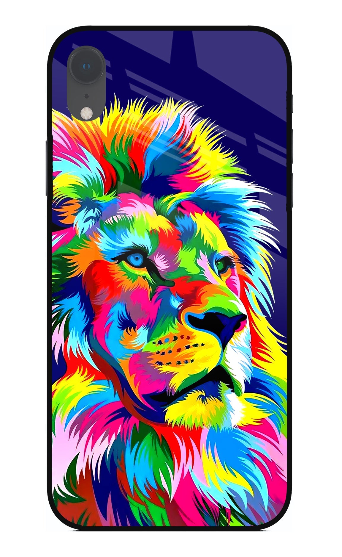 Vector Art Lion iPhone XR Glass Case