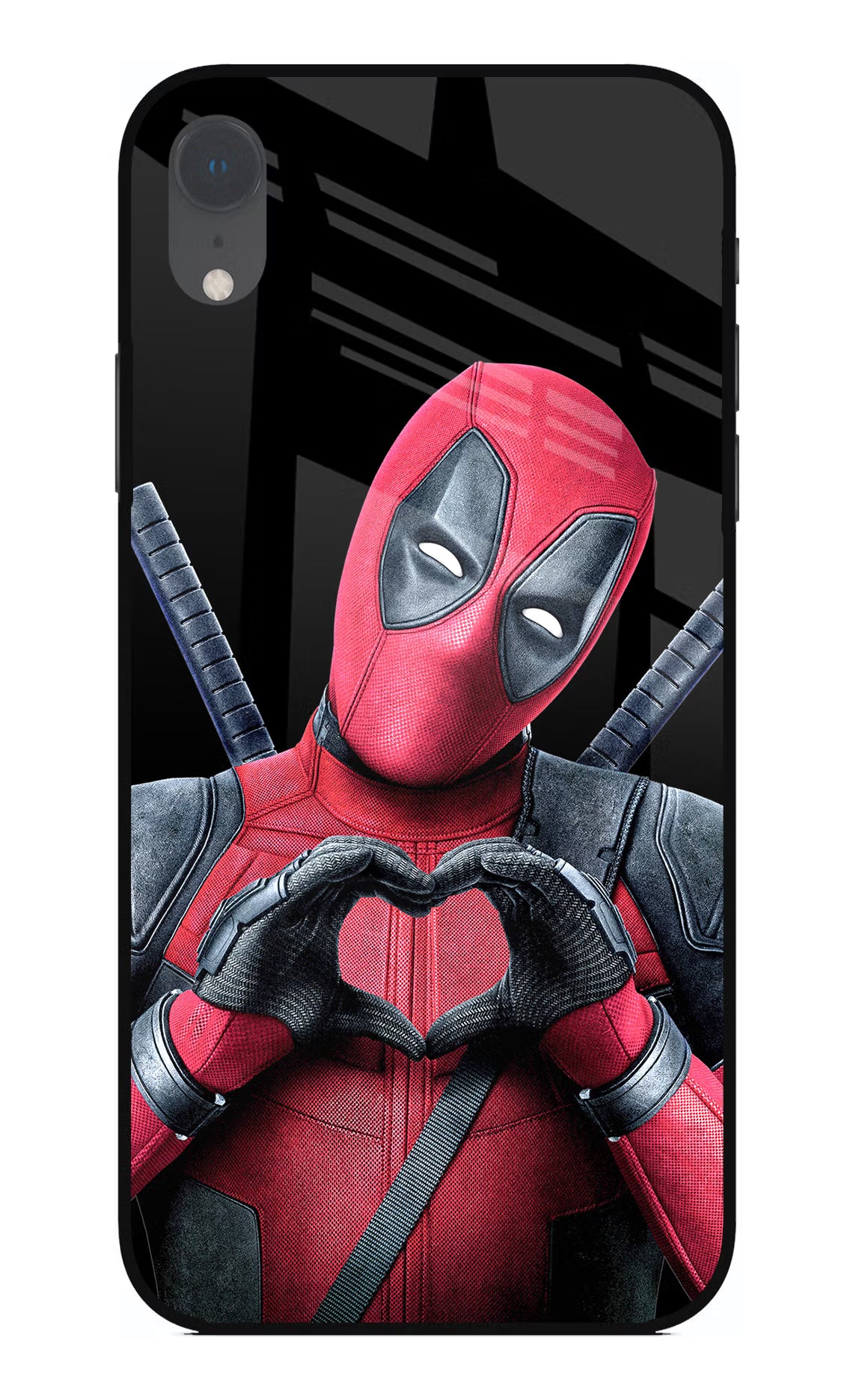 Deadpool iPhone XR Glass Case Back Cover by Casekaro