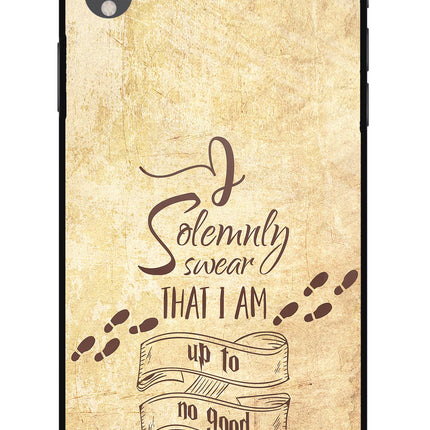 I Solemnly swear that i up to no good iPhone XR Glass Case