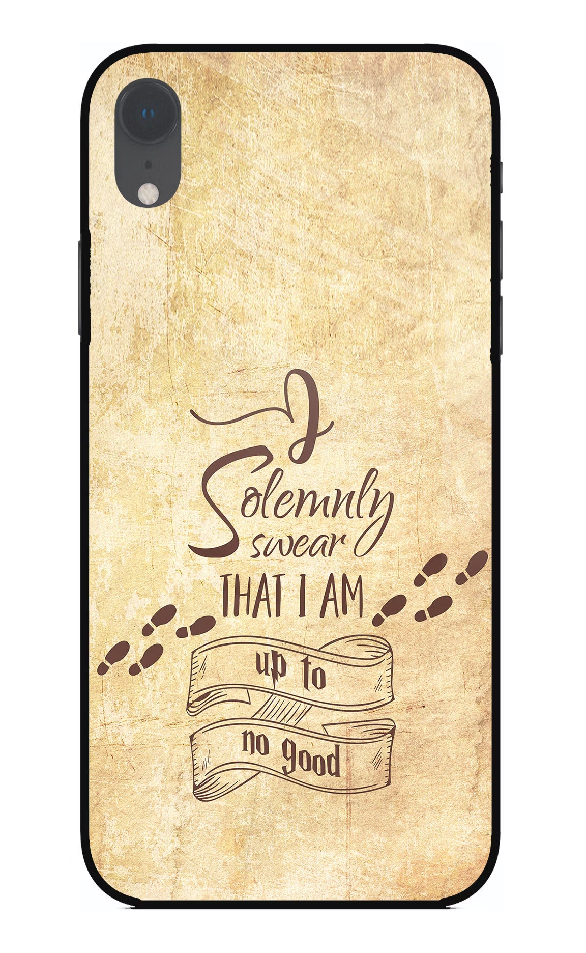 I Solemnly swear that i up to no good iPhone XR Glass Case Back Cover by Casekaro