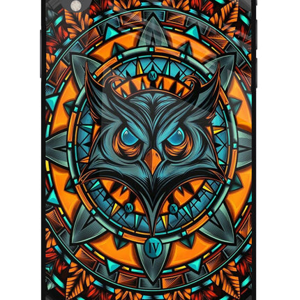 Angry Owl Art iPhone XR Glass Case Back Cover by Casekaro