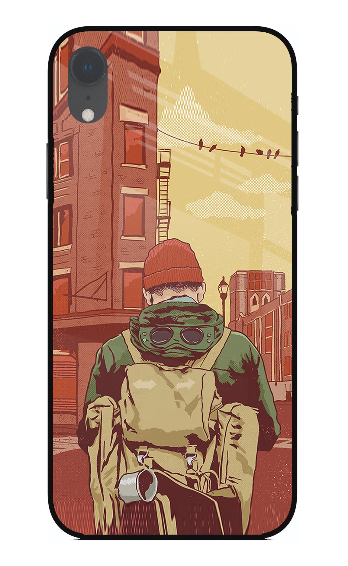 Adventurous iPhone XR Glass Case Back Cover by Casekaro