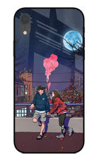 Chilling Couple iPhone XR Glass Case Back Cover by Casekaro